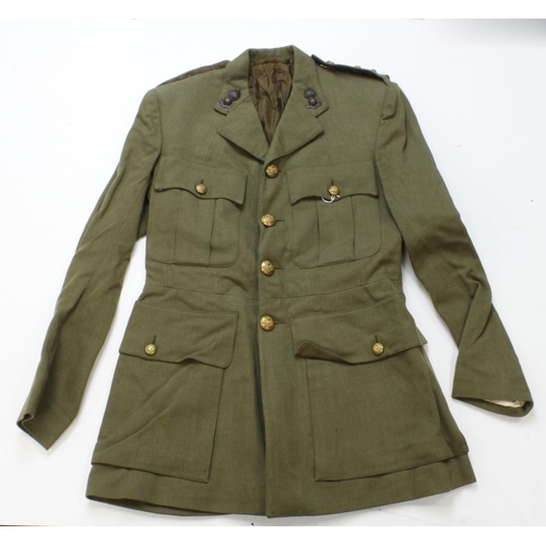 764 - WW2 Canadian 1940 pattern battledress blouse 1945 dated with Royal Engineers Officers jacket with ki... 