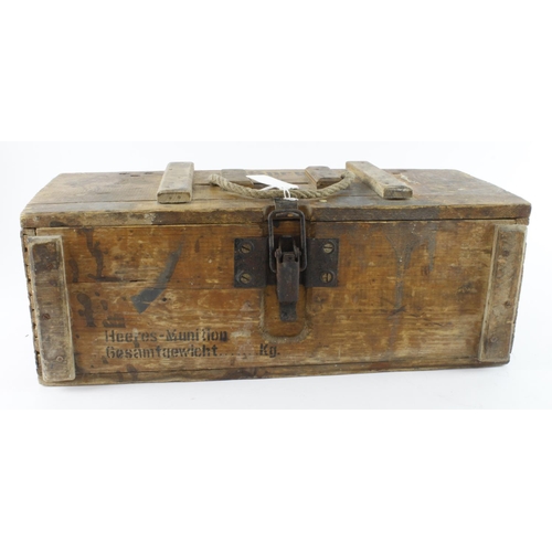 770 - WW2 German 1944 Dated Rifle Grenade Wooden Crate with Label.