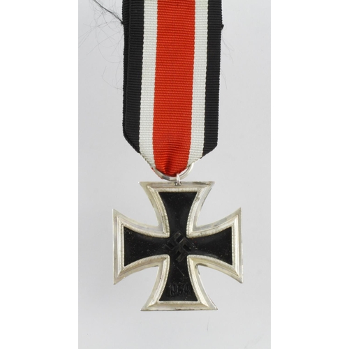 786 - WW2 German Iron Cross 2nd Class Ring Marked “3”. Maker: Wilhelm Deumer of Lüdensched. Magnetic centr... 