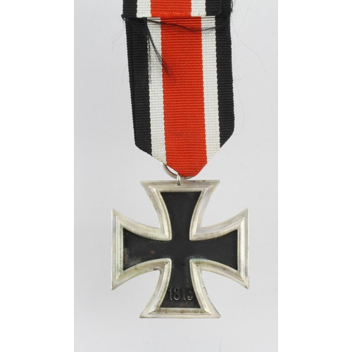 786 - WW2 German Iron Cross 2nd Class Ring Marked “3”. Maker: Wilhelm Deumer of Lüdensched. Magnetic centr... 