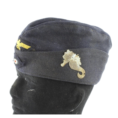 789 - WW2 German Kriegsmarine Enlisted Man’s Side Cap with U-Boat Flotilla Insignia.