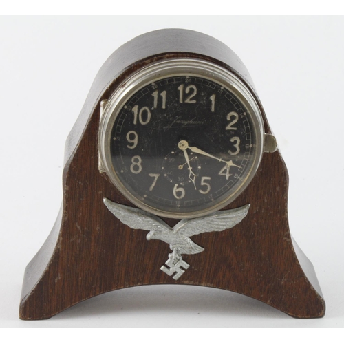 795 - WW2 German Luftwaffe Junghans Radio Operations Clock in a home made case dated 1931. In good working... 