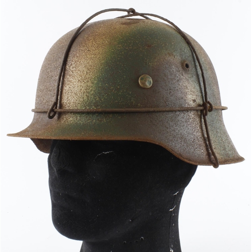 799 - WW2 German M42 Helmet in Normandy Camouflage.