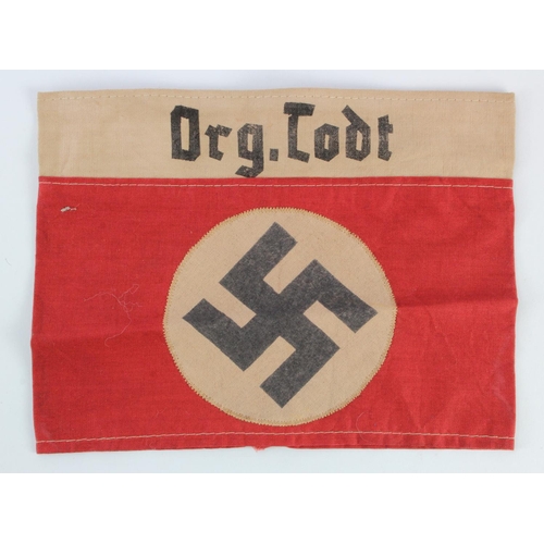 803 - WW2 German Nazi armband Org.Todt.