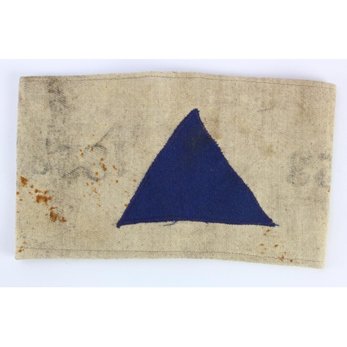 814 - WW2 German Nazi holocaust concentration camp prisoners armband Jehovah witness camp made signs of ag... 