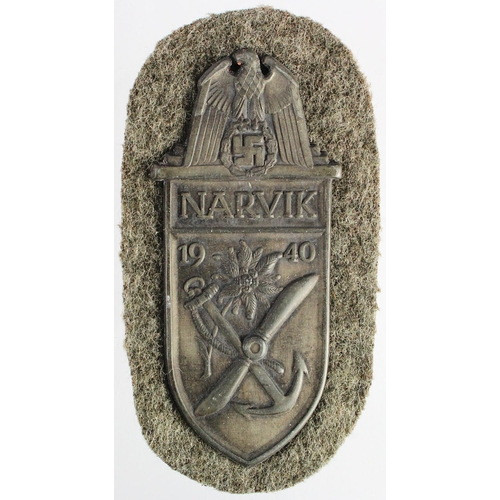 817 - WW2 German Nazi kriegsmarine Narvik shield award.