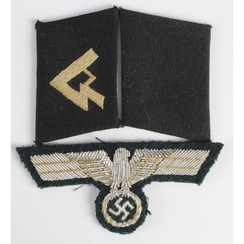 831 - WW2 German Nazi SS Panzer Grenadier Horst Wessel collar insignia.