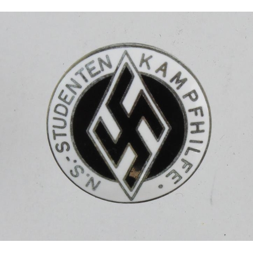 844 - WW2 German Students Federation “Kampfhilfe” Aid Badge RZM/63 for the manufacturer Steinhaur and Luck... 