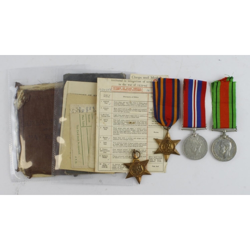 852 - WW2 group to 14517709 Bdr H W Howard Royal Artillery consisting of 1939-45 star, Burma star, War and... 