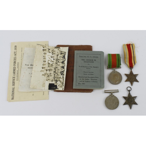 853 - WW2 group to T/4201373 Pte H F Page RASC with 1939-45 star, Africa star, Defence and War medals, sol... 