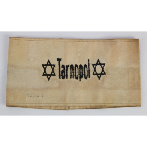 861 - WW2 Jewish holocaust getto /concentration camp armband Tarnopol.