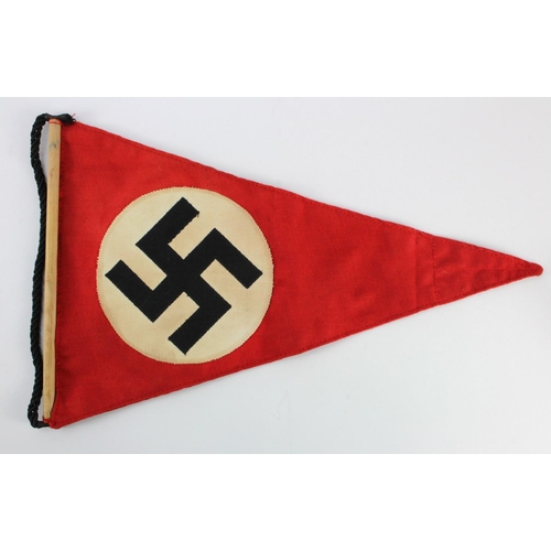 896 - WW2 German Nazi desk pennant flag.