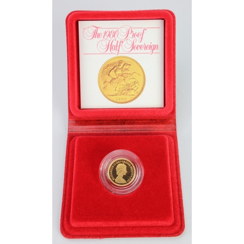 969 - Half Sovereign 1980 Proof FDC cased as issued