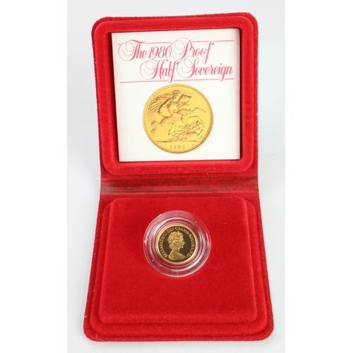 971 - Half Sovereign 1980 Proof FDC cased as issued