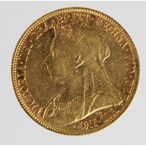 995 - Sovereign 1898M (Melbourne Mint, Australia) St. George, VF, few small marks.