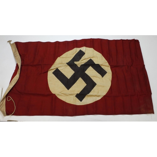 278 - German Party flag, 5 feet long, stamped to edge Org. Todt 1940.