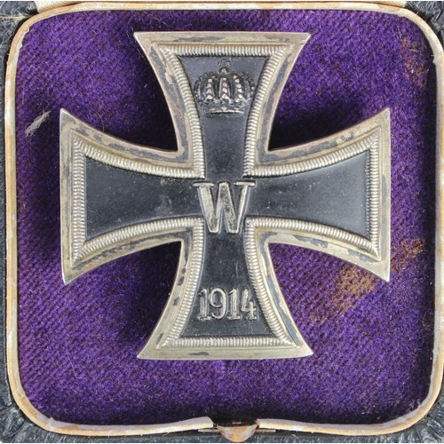 388 - Imperial German WW1 Iron Cross 1st class, solid private purchase, in fitted case.