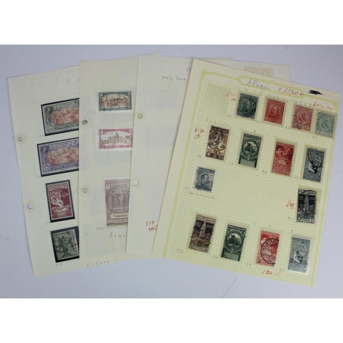 133 - Italy 1910-1918 useful selection on 4x album pages with used stamp sets, cat £1700 approx (qty)