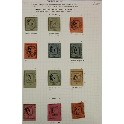 177 - South Africa, Pietersburg 1901 (Boer War interest) locally printed stamps, cat £360 approx  (12)