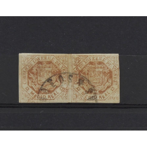 194 - Venezuela 1866 POSTAL FORGERY:  ½r pale claret 