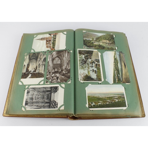 314 - Large tan album containing original collection, train disaster, Bournemouth Aviation meeting and oth... 