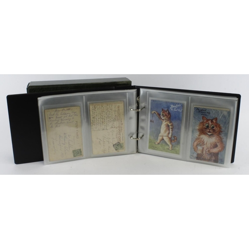 320 - Louis Wain collection of original postcards approx 38, plus a greetings type card in modern album. W... 