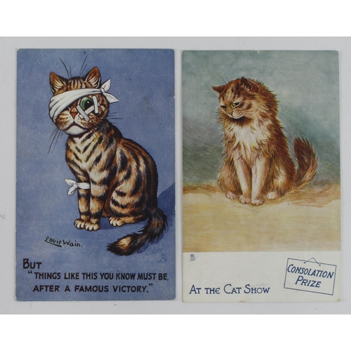 324 - Louis Wain, At the cat show & Never more, Tuck  R5 (2)