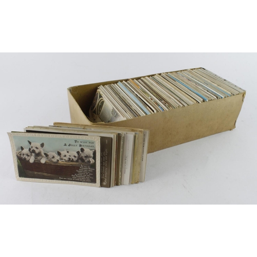 375 - Shoebox of mixed vintage postcards - worth viewing  (approx. 700+)