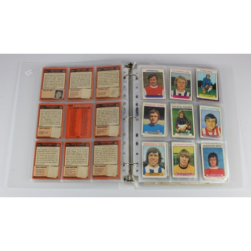 415 - Album containing large assortment of football trade cards, A & BC, Lyons, etc (includes George Best)... 