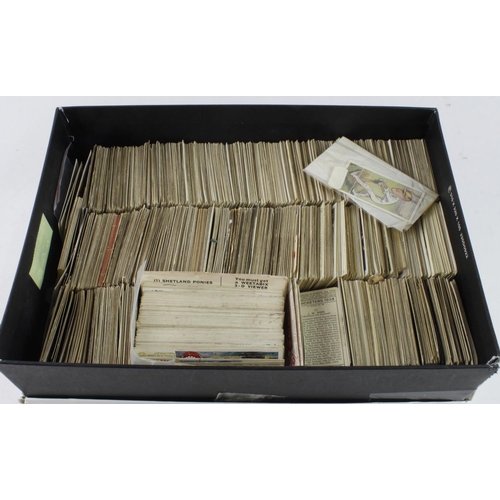 422 - Box packed with various loose cigarette cards with some tea cards etc  (1000's)  Buyer collects