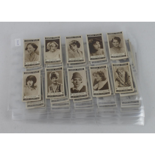 426 - Cinema Stars - Richard Lloyd, 3 complete sets in pages, being series numbered 1 - 27, numbered 28 - ... 