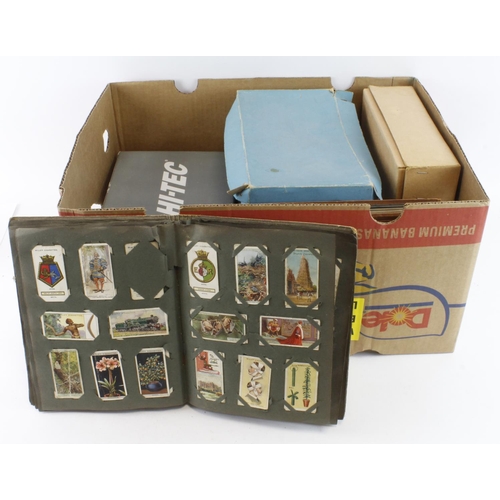 439 - Crate with large selection of cards, sets, part sets & odds, contained in boxes, tins, albums, packe... 