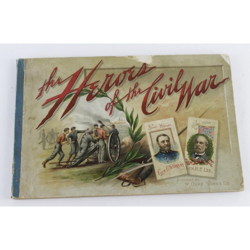 440 - Duke & Sons (USA), The Heroes of the Civil War 1889 printed album, cat £800. Cover with damage