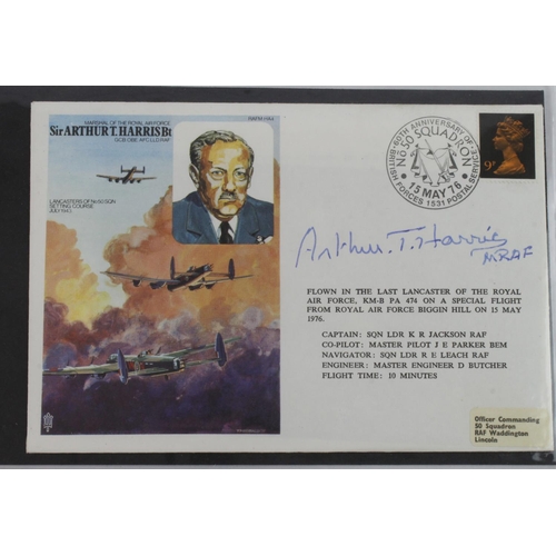 466 - Autographs - RAF 1976 Cover hand signed by Sir Arthur T. (Bomber) Harris MRAF.  Scarce