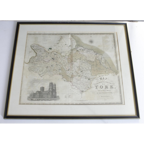 479 - Greenwood (C. & J.). Large map, titled 'Map of the North Riding of the County of York', dated 1834, ... 