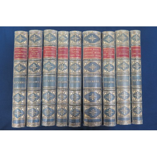 470 - Bindings. Nine volumes by Charles Dickens, published Chapman & Hall, circa mid to late 19th Century,... 