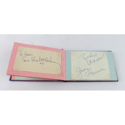 469 - Beatles interest. An autograph album containing all four signatures of the Beatles, comprising John ... 