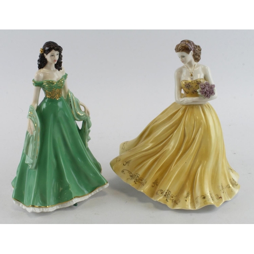 113 - Royal Worcester Official Royal Worcester Anniversary Figurine of the Year 2001 'A Golden Moment', he... 