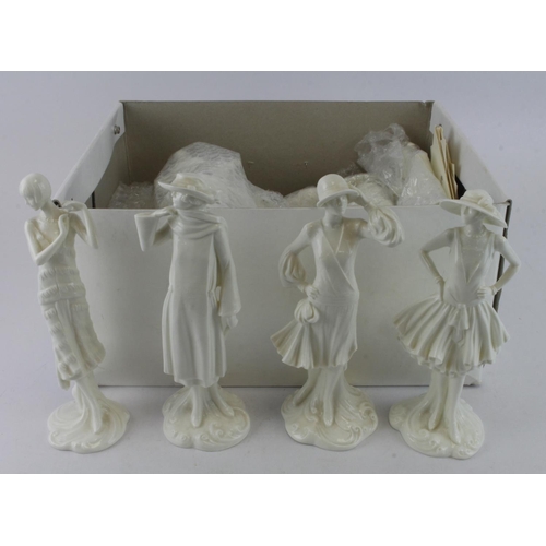 115 - Royal Worcester. A group of eighteen Royal Worcester figures from the 1920s Vogue collection, all wi... 