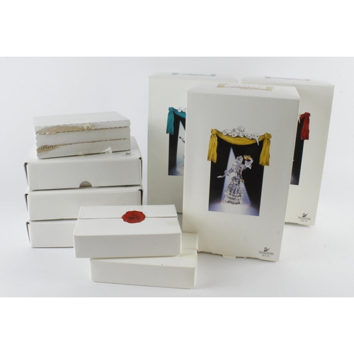 118 - Swarovski. Three boxed Swarovski Crystal 'Masquerade' figures, comprising Pierrot 1999 (needs a repa... 