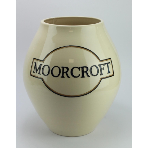 128 - Very large Moorcroft advertising vase, used at trade fair by Moorcroft. Only four made. Approx 39cm ... 