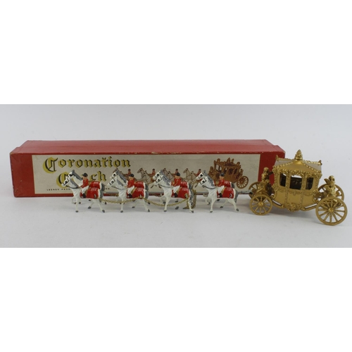 185 - Lesney large scale Coronation coach and horses, total length 40cm approx., contained in original box