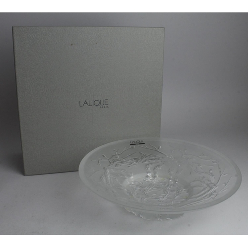 77 - Lalique. A Lalique crystal glass 'Brambles' pattern bowl, etched to base 'Lalique France', with leaf... 