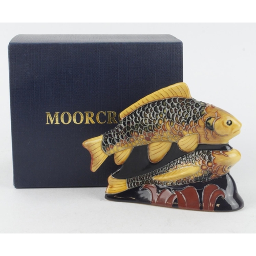 85 - Moorcroft Collectors Club model of a pair of carp. 1st quality and boxed 2013.