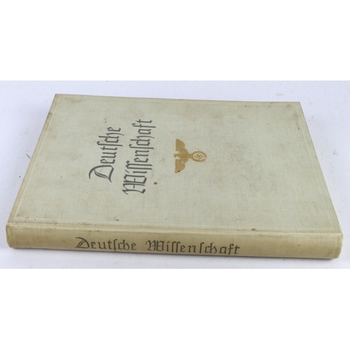 1303 - German WW2 Deutschen Wissenschaft presentation book signed and dated 1939 in the front cover.