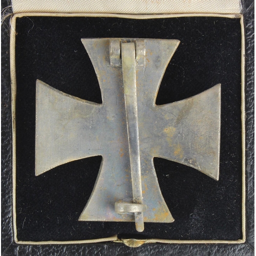 1327 - Imperial German Iron Cross 1st class, solid example with fitted case.