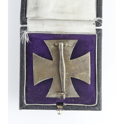 1336 - WW1 Imperial German Iron Cross 1st Class in Box. 3-part construction – iron center.