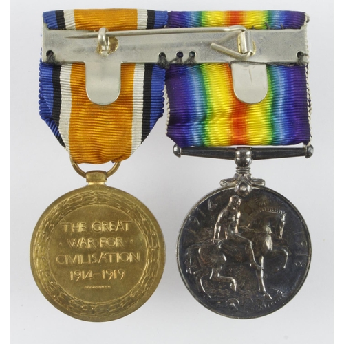 1532 - BWM & Victory Medal to 58008 Pte A C Marshall HLI. Later served Scottish Rifles.  (2)