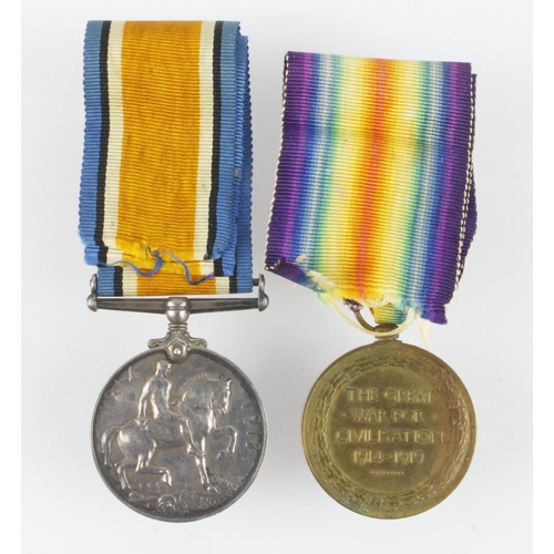 1533 - BWM & Victory Medal to 70511 Pte T O Thomas Liverpool Regt.  (2)