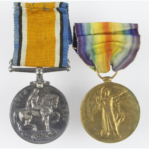 1534 - BWM & Victory Medal to 801170 Dvr T W Kime RA.  (2)